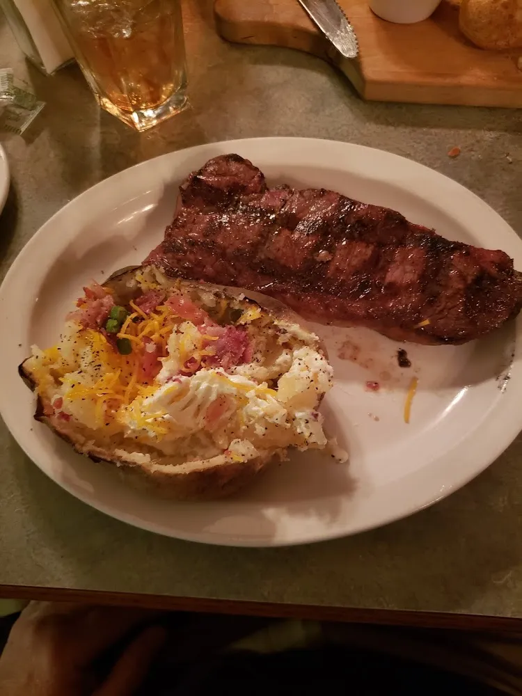 New York Strip Steak and Baked Potato