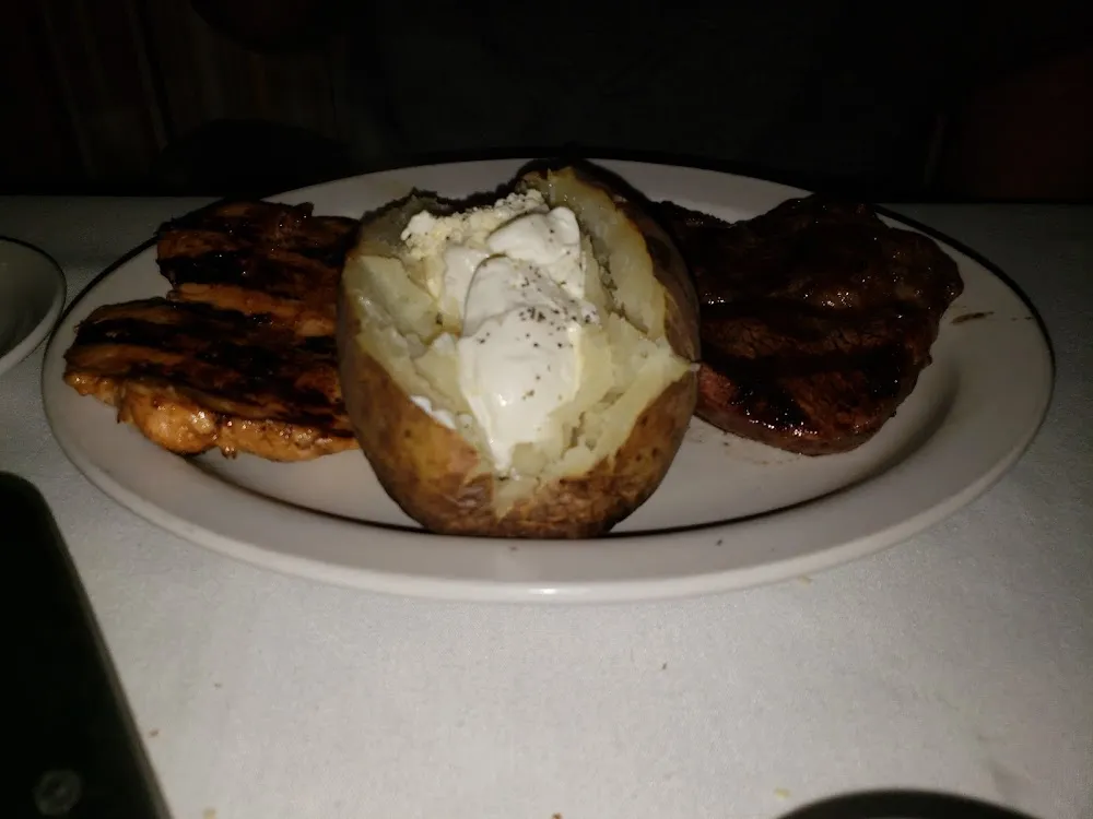 Rib Eye Steak and Hawaiian Chicken